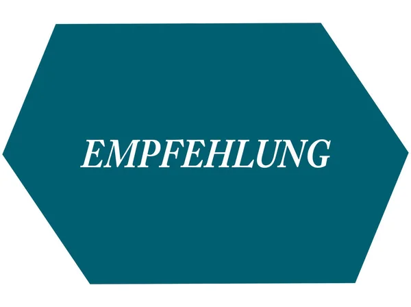 Empfehlung web Sticker Button — стокове фото