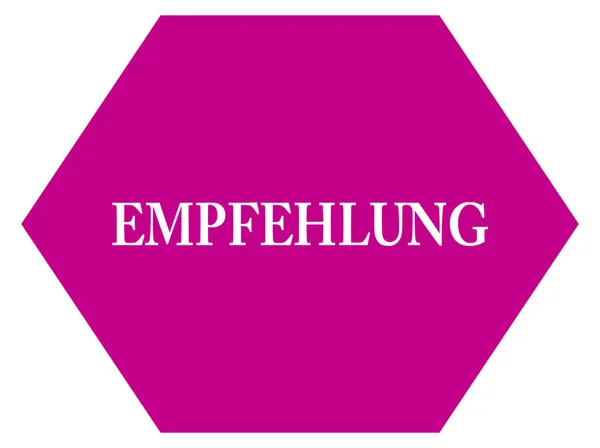 Empfehlung web Sticker Button — Stockfoto