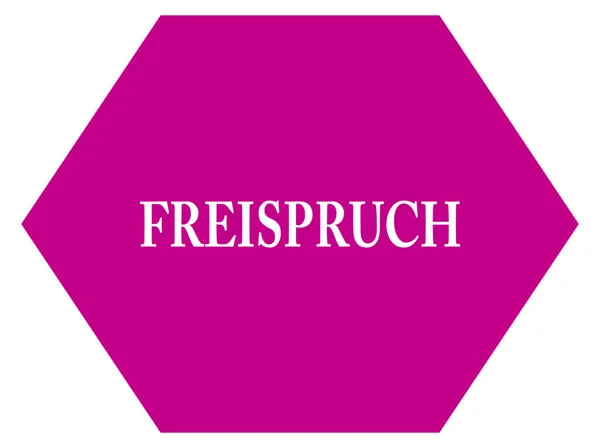 Freispruch web adesivo botão — Fotografia de Stock