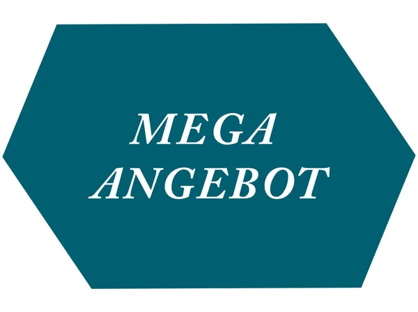 Mega Angebot web Sticker Düğmesi — Stok fotoğraf