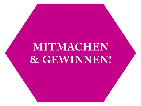 Mitmachen & Gewinnen! web Sticker Button — Stock Photo, Image