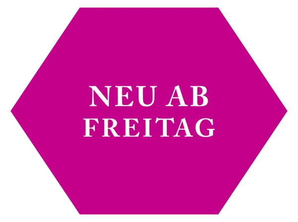 Neu ab Freitag web Sticker Button — стокове фото