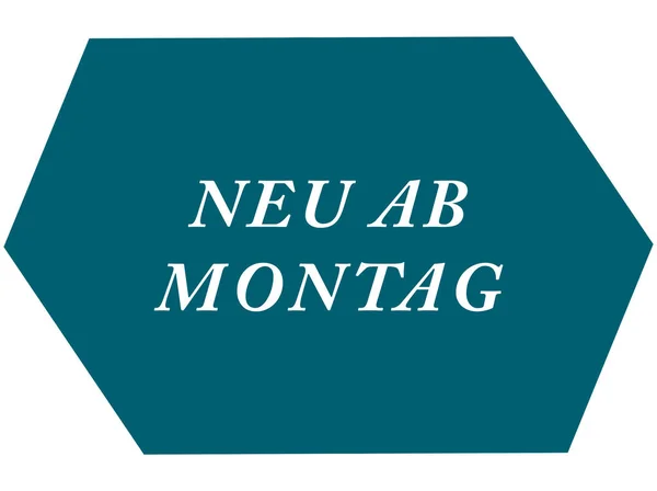 Neu ab Montag web Sticker Button — Stockfoto