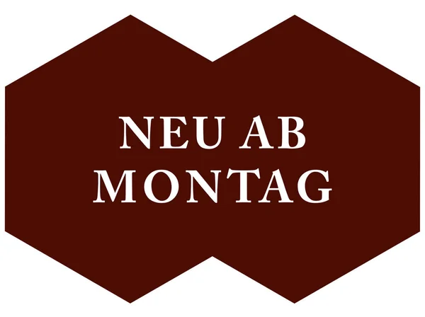 Neu ab Montag web matrica gomb — Stock Fotó