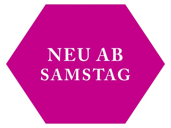 Neu ab Samstag web Sticker Button — стокове фото