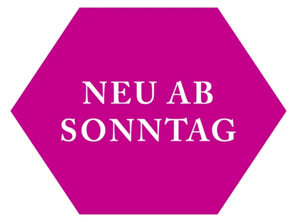 Neu ab Sonntag web Sticker Button — 图库照片