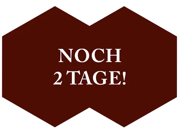 Noch 2 Tage! web Sticker Button — Stock Photo, Image