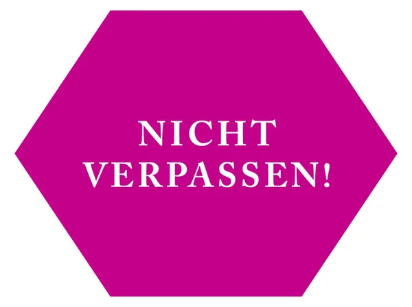 Nicht verpassen web Sticker Button — Stok fotoğraf