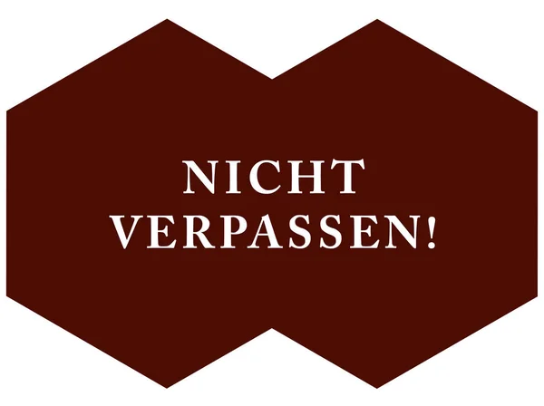 Nicht verpassen web Sticker Button — Stock fotografie