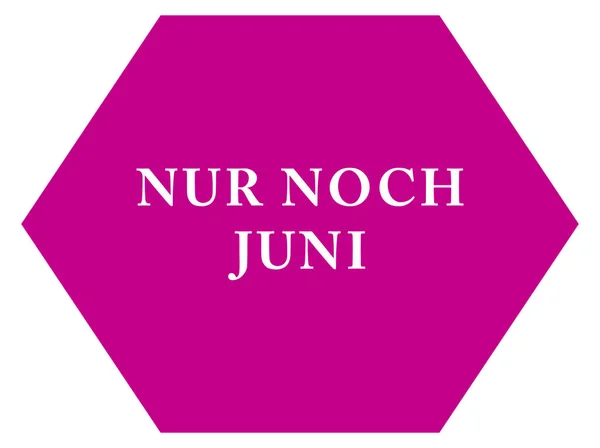 Nur noch Juni web Sticker Button — стокове фото