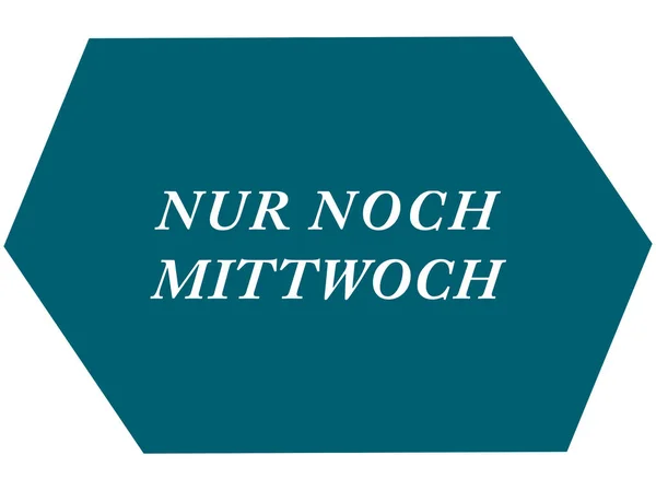 Nur noch Mittwech webステッカーボタン — ストック写真