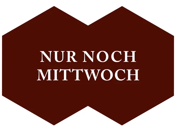 Nur noch Mittwoch web Sticker Button — Stockfoto