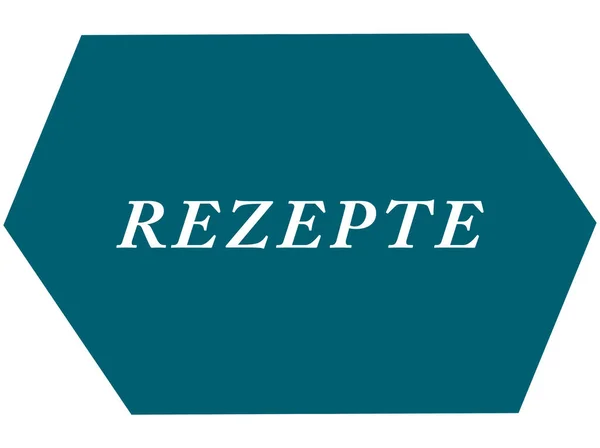 Rezepte web Sticker按钮 — 图库照片