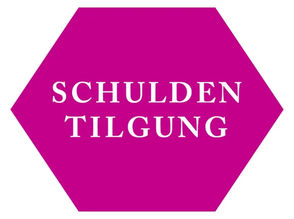 Schulden Tilgung Web sticker knop — Stockfoto