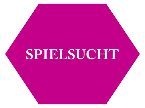 Spielsucht Web sticker knop — Stockfoto