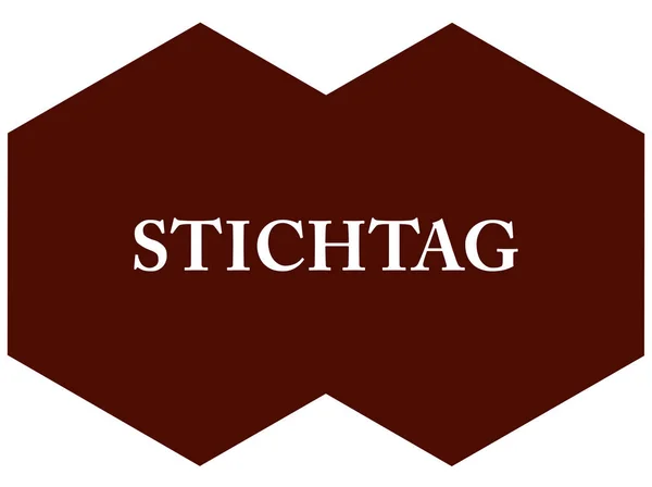 Botão adesivo web Stichtag — Fotografia de Stock