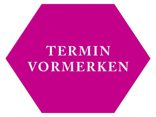 Termin vormerken web Sticker Button — 스톡 사진