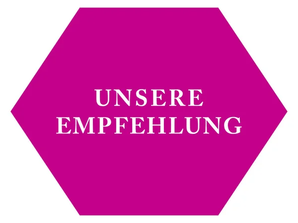 Unsere Empfehlung web Sticker Button — Φωτογραφία Αρχείου