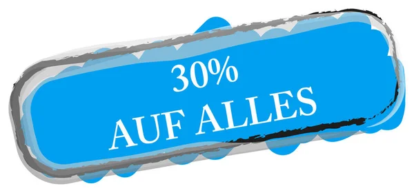 30% auf Alles Web Sticker Button — Stockfoto