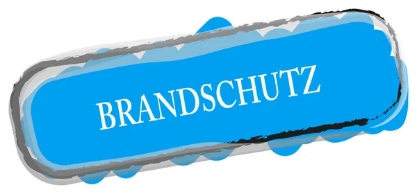 Brandschutz Web Sticker Button — Stockfoto