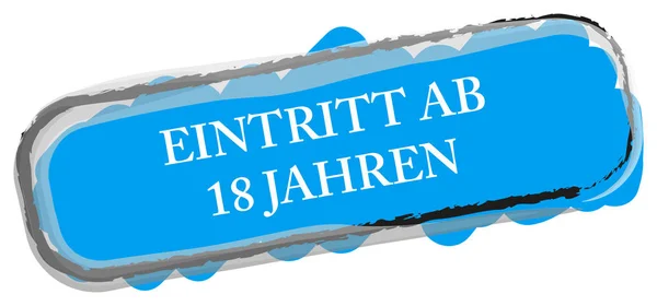 Eintritt ab 18 Jahren κουμπί αυτοκόλλητο web — Φωτογραφία Αρχείου