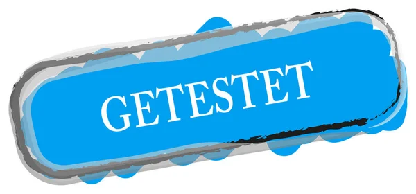 Getestet web Sticker Button — Stockfoto