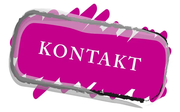 Tombol Stiker Web Kontakt — Stok Foto