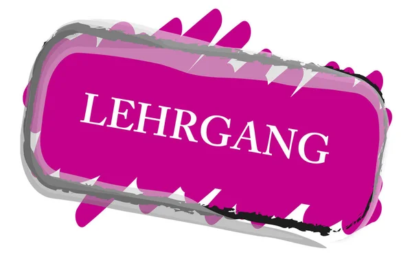 Кнопка для веб-наклейки lehrgang — стокове фото