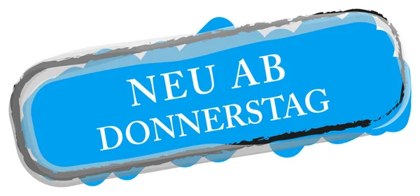 Neu ab Donnerstag web Sticker Button — 图库照片