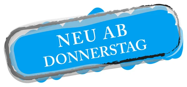 Neu ab Donnerstag webシールボタン — ストック写真