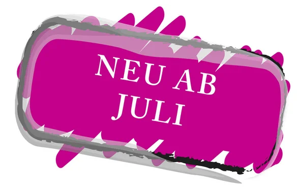 Neu ab Julia web Naklejka Przycisk — Zdjęcie stockowe