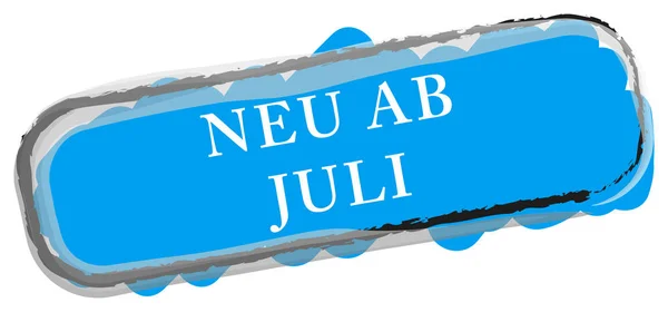 Neu ab Juli web Sticker Button — Stockfoto