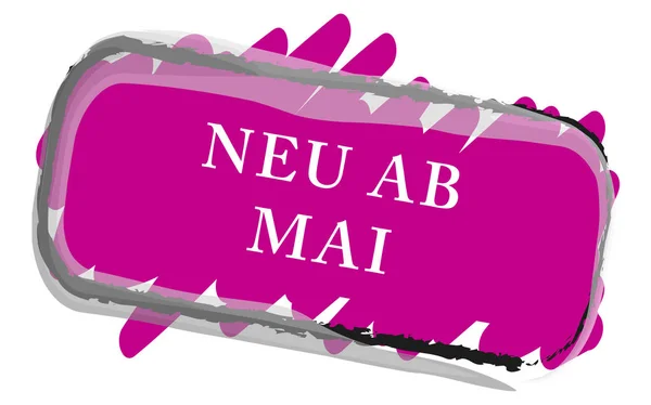 Neu ab Mai web Sticker Button — стокове фото