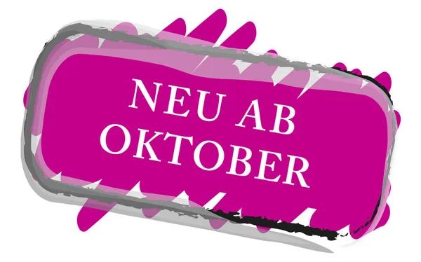 Neu ab Oktober web adesivo botão — Fotografia de Stock