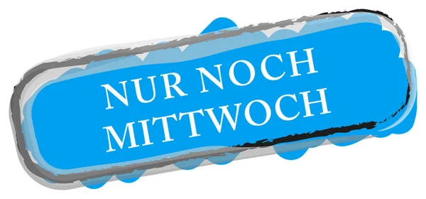 Κουμπί αυτοκόλλητου ιστού Nur noch Mittwoch — Φωτογραφία Αρχείου