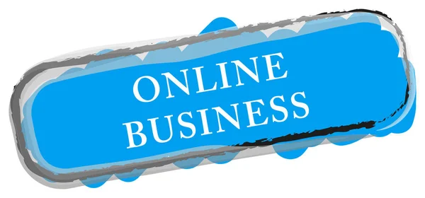 Botón de etiqueta engomada web de negocios online — Foto de Stock