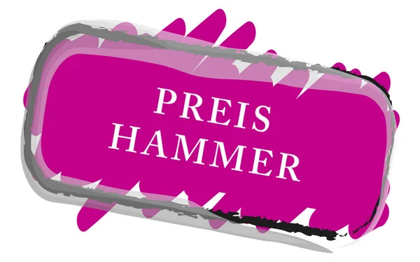 Preis Hammer Web sticker knop — Stockfoto