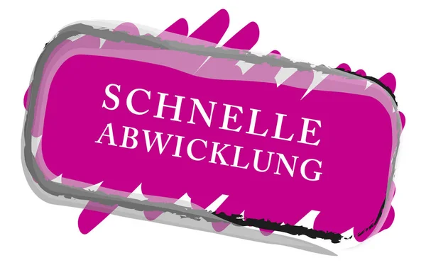 Schnelle Abwicklung web Sticker Button — Stockfoto