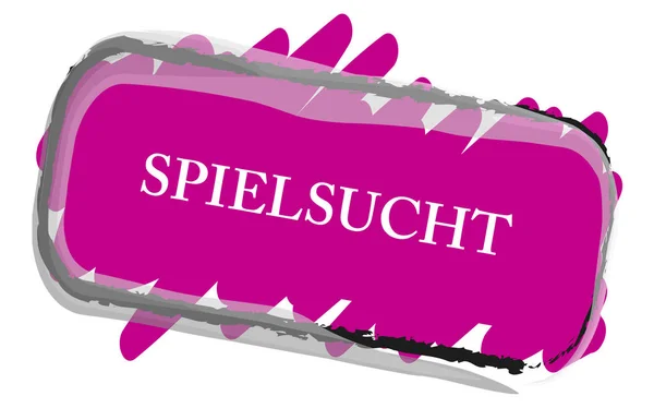 Spielsucht веб-наклейка кнопки — стокове фото