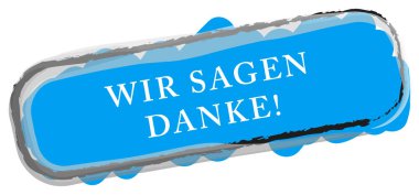 Wir sagen Danke! web Sticker Düğmesi