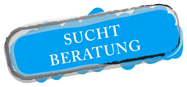 Suchtberatung web Sticker Button — Stock Photo, Image