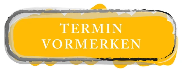 Termin vormerken web Sticker Button — Stock fotografie