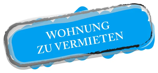 Wohnung zu vermieten web Sticker Button — 스톡 사진