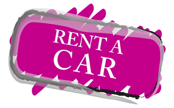 Rent a Car Web Aufkleber-Taste — Stockfoto