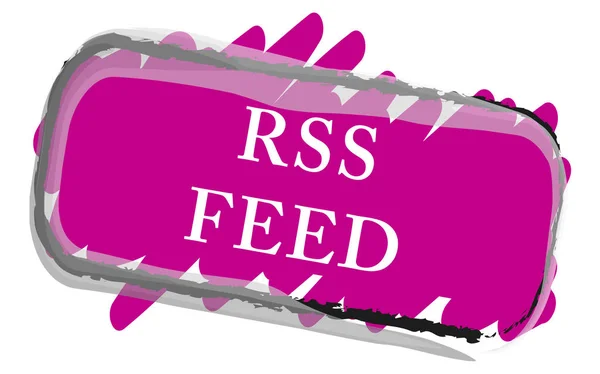 Bouton d'autocollant de bande d'alimentation RSS — Photo