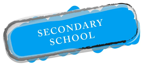 Secondary School web Sticker Button — Stock Photo, Image