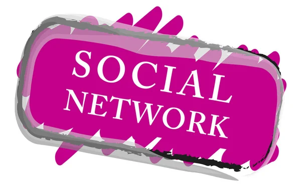 Social Network web Sticker knop — Stockfoto