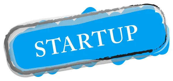Startup web Sticker Button — Stock Photo, Image