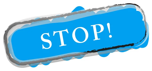 Stoppa webben Klistermärke Knapp — Stockfoto