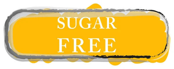 Etiqueta engomada botón libre de azúcar web — Foto de Stock